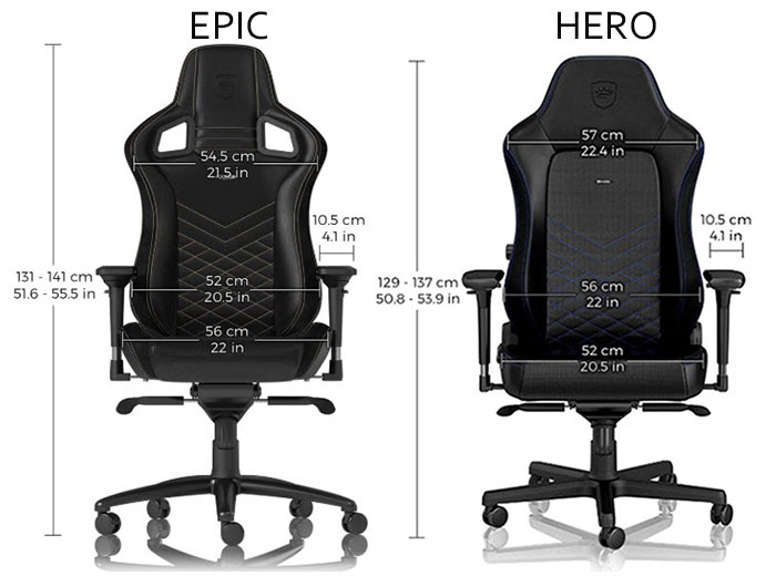 noblechairs hero recommended height