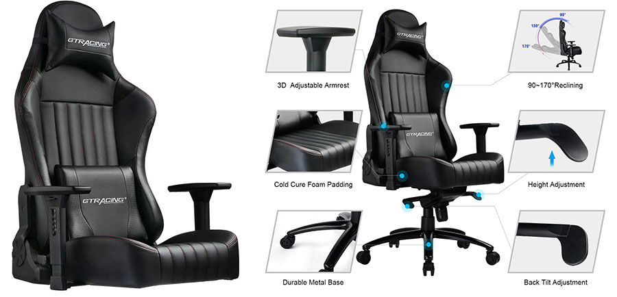 GTRacing Gaming Chair Review Of All Top Models ChairsFX   Gtracing Gtk002 