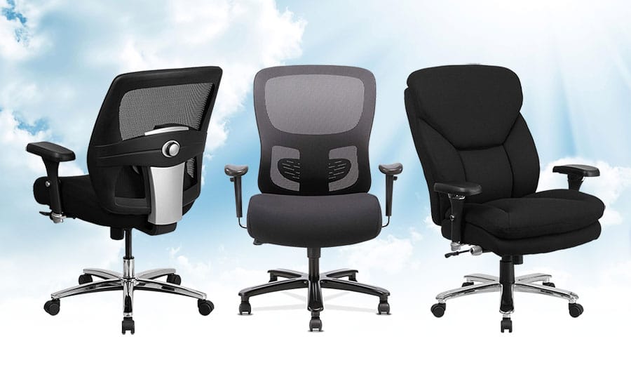 Black BestOffice 400lbs Wide Seat Executive Desk Lumbar Support Adjustable Armrest Ergonomic Headrest High Back Mesh Computer Rolling Swivel Task Chair