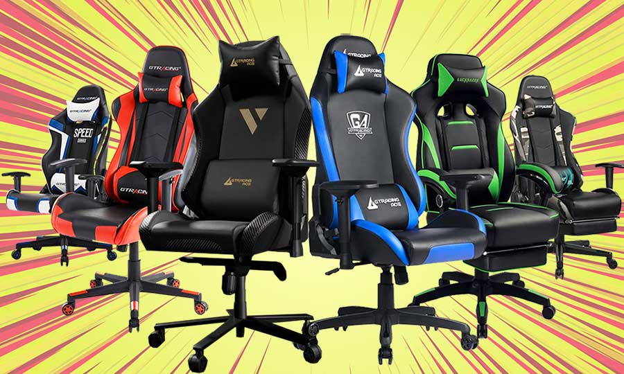 Details about   GTRACING Premium Gaming Chair Big&Tall Ergonomic Fabrbic Computer Chair,350lb 